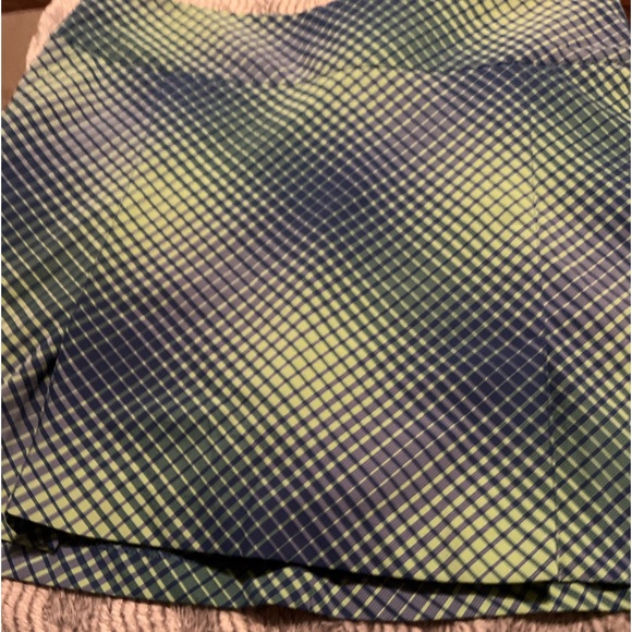 Nike Dri Fit Golf Skort Skirt Size 12 Kaleidoscope Blue Green Tennis /Pickleball - Picture 2 of 12